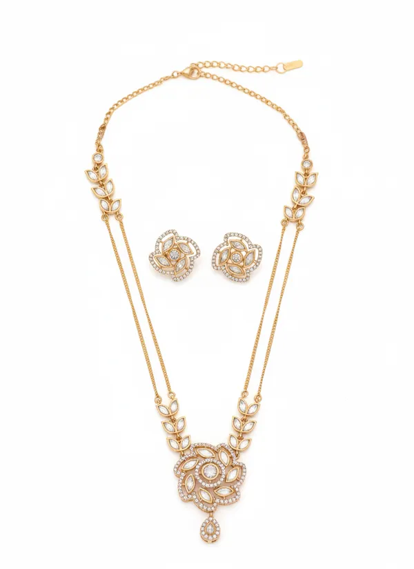 Rose_Gold_Brass_Necklace_Set_For_Women